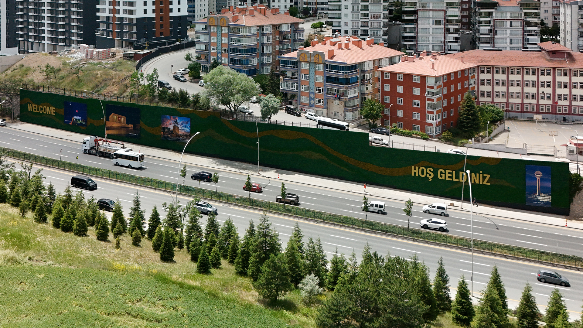 Nato Zirvesi'nde Çinpa İmzası: Protokol Yolu–Havalimanı Yolu 3.500 m² Dikey Bahçe Uygulaması