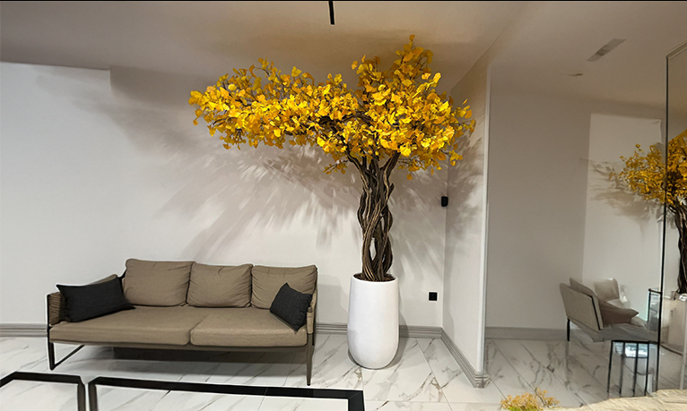 Year-Round Energy of Spring: Potted Artificial Trees